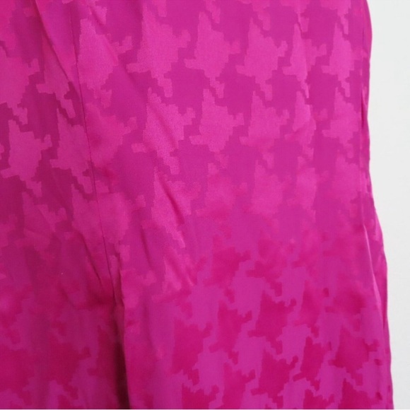 Alex Marie Petite 14P Hot Pink Beaded Rhinestone Collar Houndstooth Sheath Dress - Picture 3 of 7